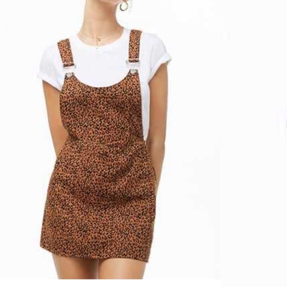 Forever 21 Dresses & Skirts - Leopard overalls dress by Forever 21 is NWT. Size Large